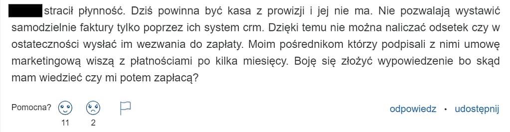 opinia o firmie