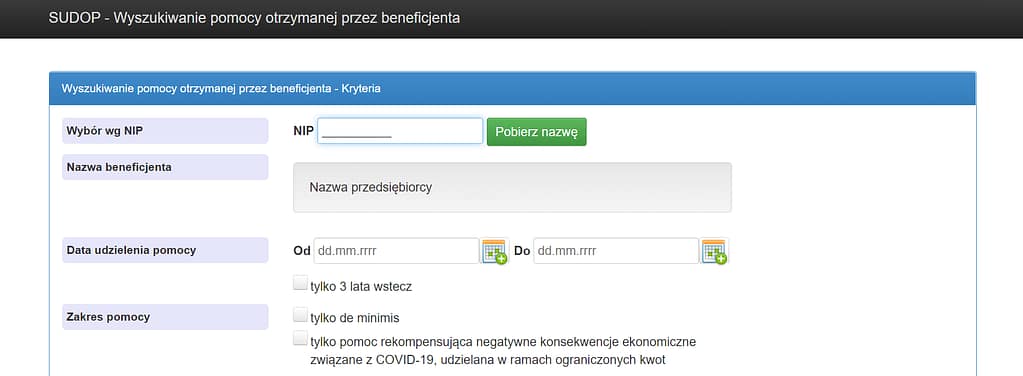 wyszukiwarka SUDOP